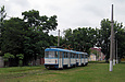 Tatra-T3A #5119-5120 3-го маршрута на улице Октябрьской Революции в районе улицы Светлановской