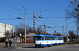 Tatra-T3A #5131-5132 6-го маршрута на Салтовском шоссе пересекает проспект 50-летия СССР