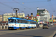 Tatra-T3A #5131-5132 3-го маршрута на улице Полтавский Шлях следует по путепроводу им. Магомета Караева