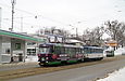 Tatra-T3A #5131-5132 3-го маршрута на улице Полтавский Шлях возле путепровода им. Магомета Караева