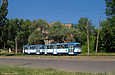 Tatra-T3A #5145-5146 3-го маршрута на улице Залютинской в районе парка "Юность"