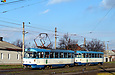 Tatra-T3A #5145-5146 27-го маршрута на улице Академика Павлова в районе Салтовского шоссе