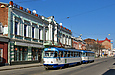 Tatra-T3A #5155-5156 3-го маршрута на улице Полтавский шлях перед перекрестком с улицей Ярославской