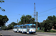 Tatra-T3A #5155-5156 3-го маршрута на улице Москалевской в районе улицы Квиткинской
