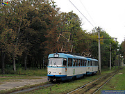 Tatra-T3A #5155-5156 23-го маршрута на Московском проспекте возле станции метро "Тракторный завод"