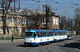 Tatra-T3A #5171-5172 3-го маршрута на улице Гольдберговской перед поворотом на улицу Москалевскую