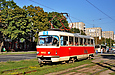 Tatra-T3 #6852 5-го маршрута на проспекте Героев Сталинграда в районе Зернового переулка