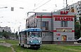 Tatra-T3 #6957 16-го маршрута на улице Академика Павлова возле остановки "Микрорайон 522"