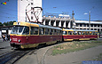 Tatra-T3SU #7000-1700 6-го маршрута на конечной станции "Южный вокзал"