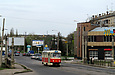 Tatra-T3SU #7011 27-го маршрута на улице Академика Павлова следует по Конюшенному мосту