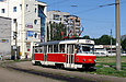 Tatra-T3SU #7016 8-го маршрута на конечной станции "602-й микрорайон"