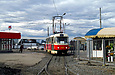 Tatra-T3SUCS #7042 маршрута 16-Г на улице Героев труда следует по объездной линии