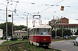 Tatra-T3SUCS #7089 5-го маршрута поворачивает с Павловской площади на Пролетарскую площадь