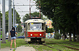 Tatra-T3SUCS #7099 8-го маршрута на улице Плехановской в районе остановки "ДК "Металлист"