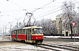 Tatra-T3SUCS #7099 5-го маршрута на улице Плехановской возле перекрестка с улицей Молодой Гвардии