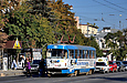 Tatra-T3SUCS #7196 5-го маршрута на Московском проспекте на остановке "Площадь Руднева"