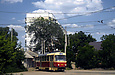Tatra-T3SUCS #7262 7-го маршрута поворачивает с улицы Лютовской на улицу Бажана