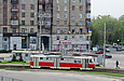 Tatra-T3M #8034 5-го маршрута поворачивает с Павловской площади на Сергиевскую площадь