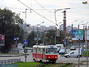 Tatra-T3M #8039 20-го маршрута поворачивает с улицы Котлова во 2-й Панасовский проезд