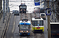 Tatra-T3M #8039 8-го маршрута, #8102 и Tatra-T6B5 #4566 5-го маршрута на Балашовском путепроводе
