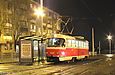 Tatra-T3M #8046 5-го маршрута на площади Восстания выполняет остановку у одноименной станции метро