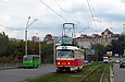 Tatra-T3M #8046 20-го маршрута во 2-м Панасовском проезде следует по Новоивановскому мосту