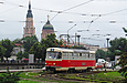 Tatra-T3M #8070 5-го маршрута поворачивает с Пролетарской площади на Павловскую площадь