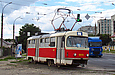 Tatra-T3M #8070 5-го маршрута поворачивает с проспекта Героев Сталинграда на улицу Морозова