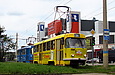 Tatra-T3M #8070-8073 26-го маршрута на улице Героев Труда возле остановки "Пески"