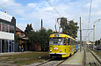 Tatra-T3M #8070-8073 26-го маршрута на улице Шевченко возле переулка Аксакова