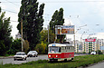 Tatra-T3M #8073 20-го маршрута во 2-м Панасовском проезде спускается с Новоивановского моста
