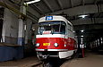 Tatra-T3M #8073 в производственном цеху Октябрьского трамвайного депо
