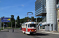Tatra-T3M #8073 20-го маршрута в Рогатинском проезде в районе улицы Клочковской