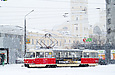 Tatra-T3M #8102 5-го маршрута перед отправлением от конечной "Южный вокзал"