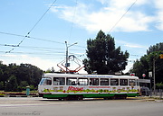 Tatra-T3M #8102 5-го маршрута на площади Защитников Украины