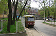 Tatra-T3SU #277 15-го маршрута на однопутном участке по Харьковской набережной