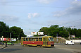 Tatra-T3SU #277 15-го маршрута поворачивает с улицы Клочковской на пробивку Новоивановского моста