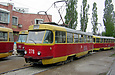 Tatra-T3SU #278 2-го маршрута на конечной станции "Проспект Победы"