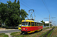 Tatra-T3SU #278 2-го маршрута на проспекте Победы в районе остановки "Банковский институт"