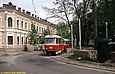 Tatra-T3SU #299-300 15-го маршрута на Харьковской набережной возле улицы Гражданской