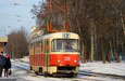 Tatra-T3SU #301 12-го маршрута на улице Сумской в районе парка им. Горького