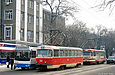 Tatra-T3SU #301, #3061 12-го маршрута и ЗИУ-682Г-016-02 #3318 2-го маршрута на проспекте Правды возле остановки "Улица Тринклера"