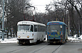 Tatra-T3SU #301 и #317 12-го маршрута на проспекте Правды на перекрестке с проспектом Ленина