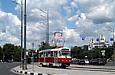 Tatra-T3SUCS #301 5-го маршрута поворачивает с Сергиевской площади на Павловскую площадь