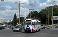 Tatra-T3SUCS #301 12-го маршрута поворачивает с Клочковского спуска на улицу Клочковскую