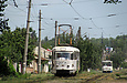 Tatra-T3SU #302 27-го маршрута на улице Академика Павлова в районе Сабуровой Дачи