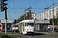 Tatra-T3SU #302 27-го маршрута на улице Академика Павлова возле станции метро "Студенческая"