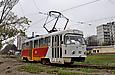 Tatra-T3SU #302 6-го маршрута на конечной станции "602 микрорайон"