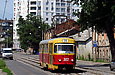 Tatra-T3SU #302 маршрута 27-А на улице Грековской возле улицы Рыбасовской