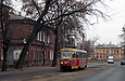 Tatra-T3SU #302 27-го маршрута в Рыбасовском переулке в районе Рыбасовской улицы
